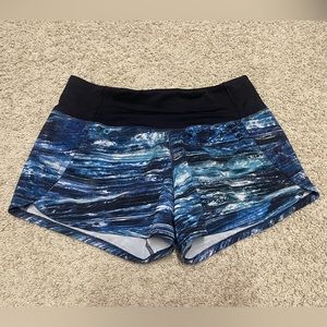 Lululemon Blue Pattern Run Time Short